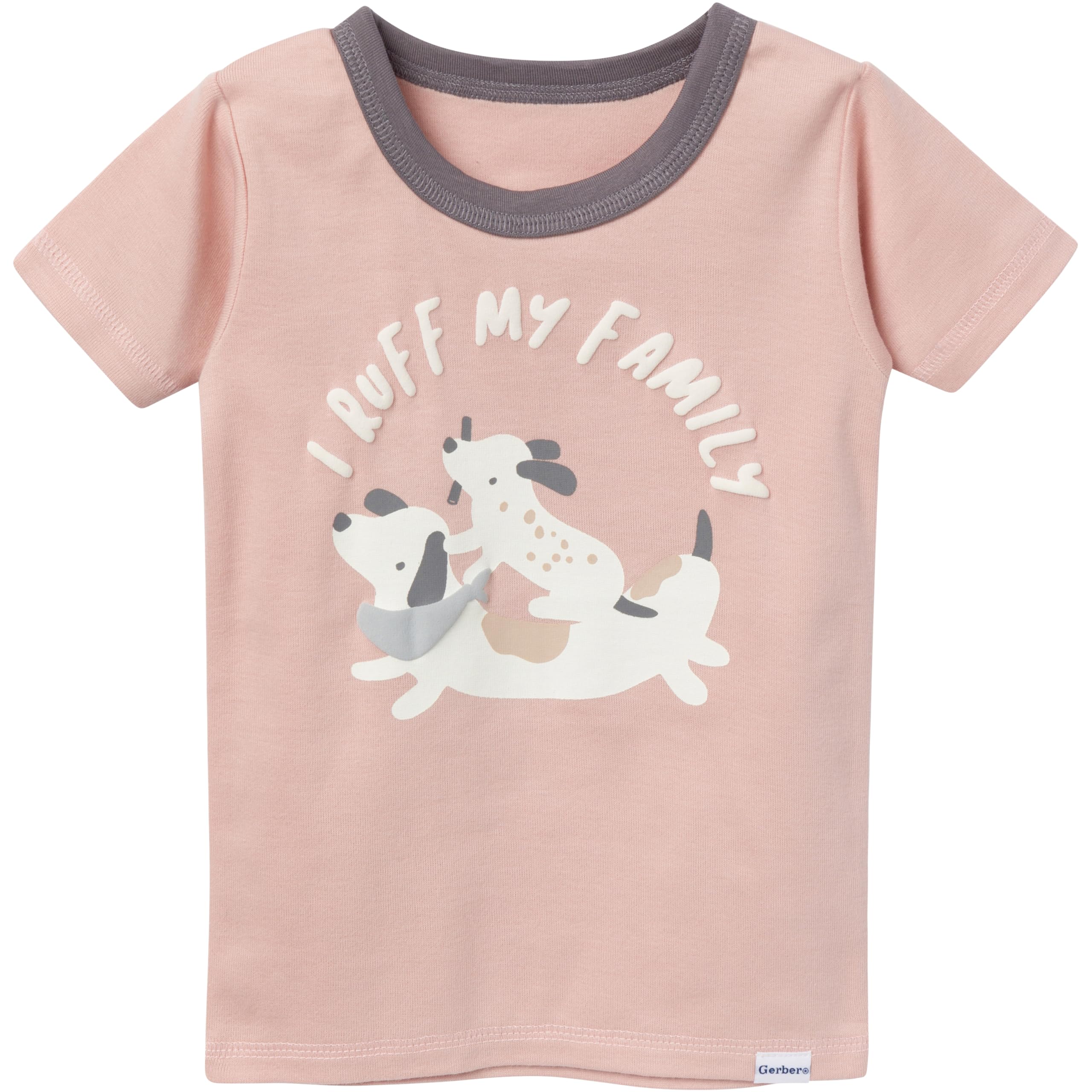 Gerber Baby Girls' Toddler Snug Fit 4-Piece Pajama Set, Neutral, 18 Months