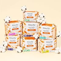 Vista 9 de The Honey Pot Company - Sanitary Pads for Women - Non-Herbal Regular Flow w/Wings - Organic Cotton Cover & Ultra-Absorbent Pulp Core - Feminine Care