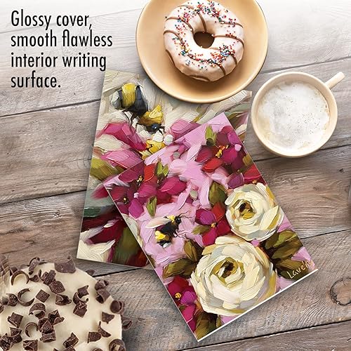 Miniatura 5 de The Best Card Company - Juego de 20 tarjetas de notas en blanco surtidas de 4 x 5.12 pulgadas con sobres (10 diseños, 2 de cada uno) - Blooms and