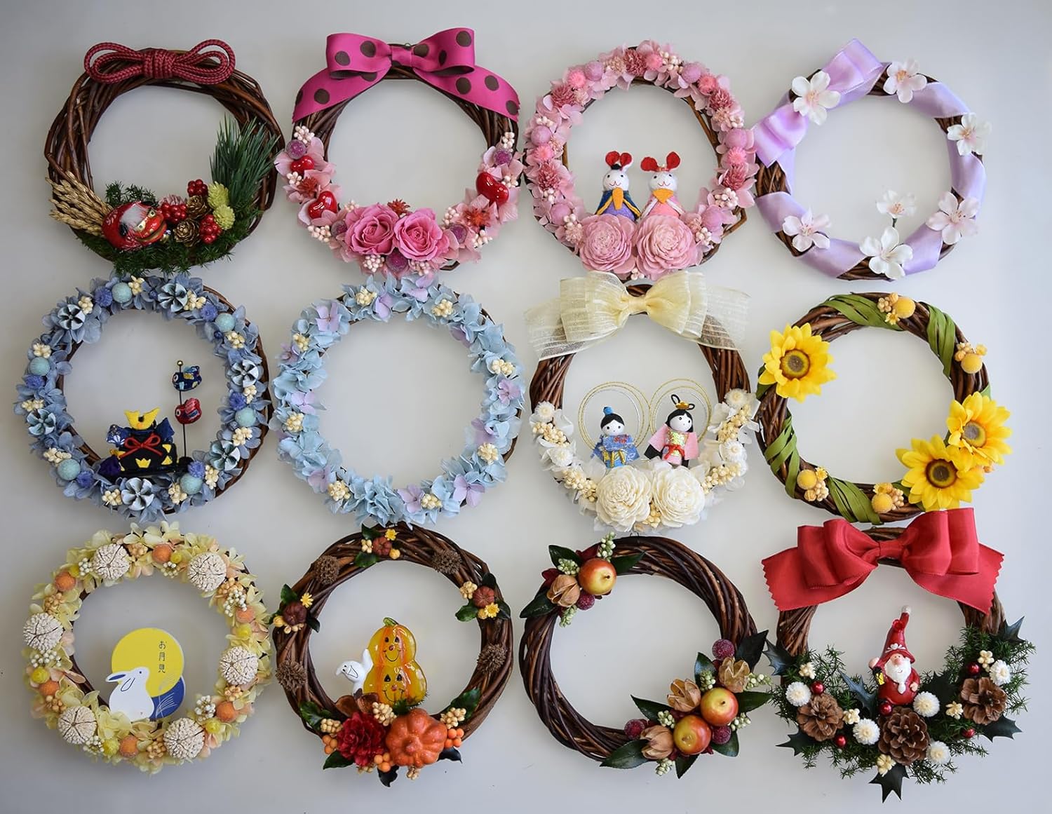 Natural＊ナズナのグリーンリース＊ドライフラワーリース ドライ