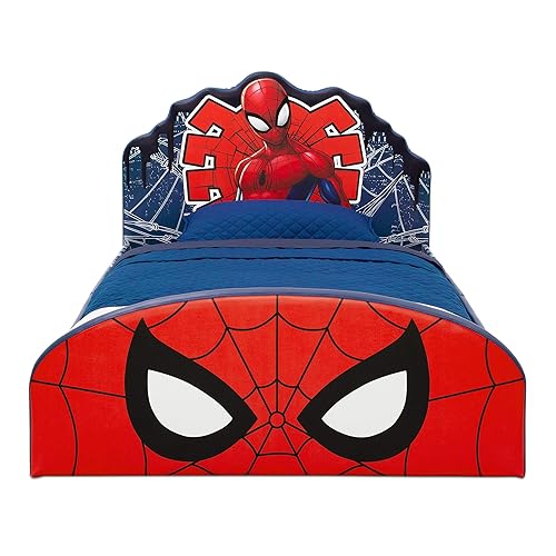 Miniatura 6 de Delta Children Marvel Spider Man - Cama individual tapizada, color rojo y azul Marvel Spider-Man,Azul,Los Vengadores de Marvel,Minnie Mouse,Paw