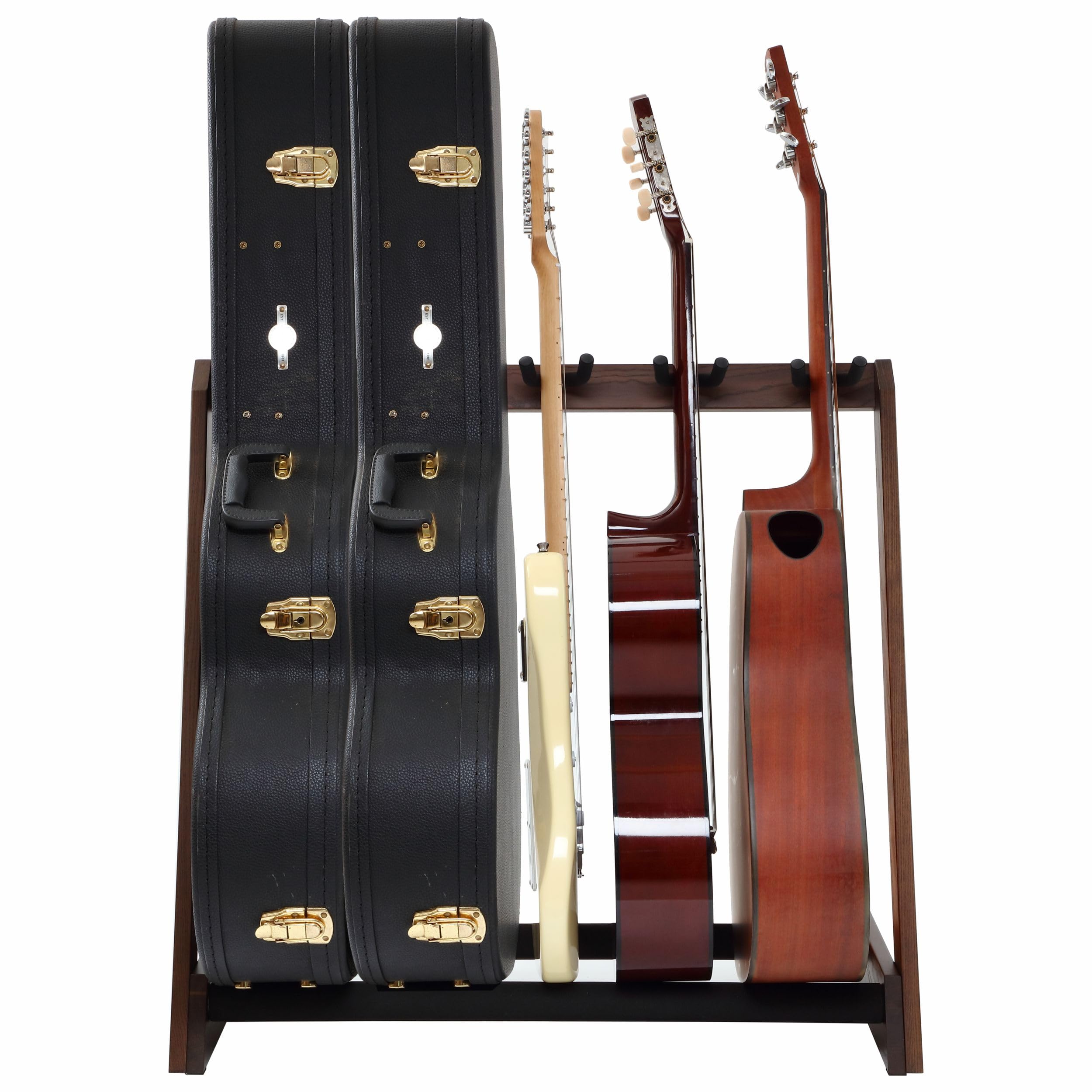 Nefelibata Supporto multiuso per chitarra, 5 supporti, in legno, per chitarre e custodie, chitarre elettriche, acustiche, bassi, violoncelli, frassino tedesco