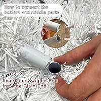 Vista 5 de Pequeño árbol de Navidad artificial de 4 pies para decoración de la casa de Halloween, color plateado