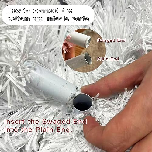 Miniatura 5 de Pequeño árbol de Navidad artificial de 4 pies para decoración de la casa de Halloween, color plateado