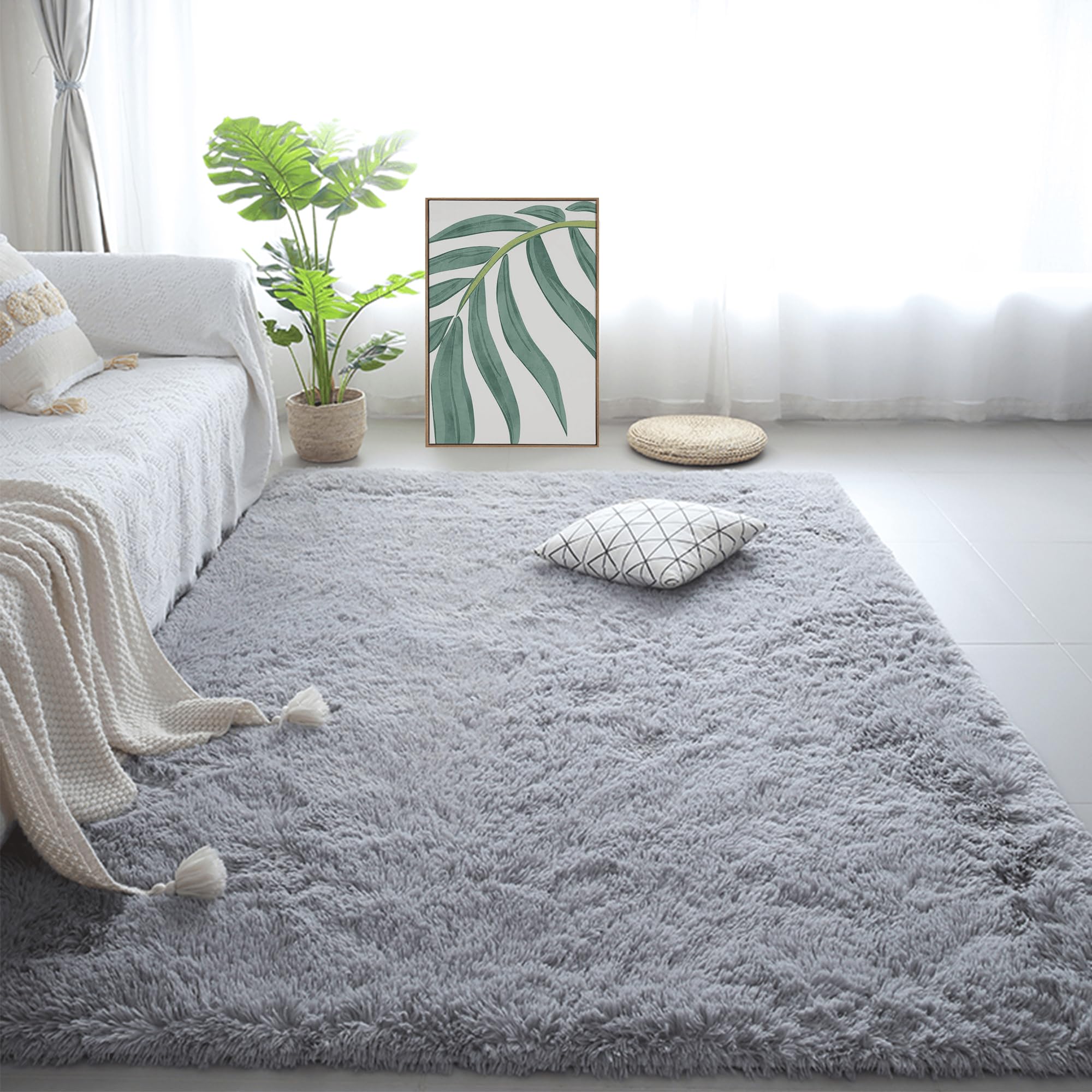 Tapis de salon moelleux pour une chambre ou un bureau
