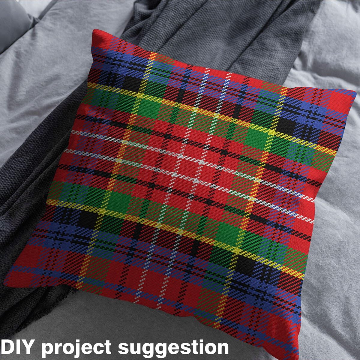 Tissus au Metre Exotique, Vintage Caledonian Ethnique écossais Plaid motif Tissu 276x150cm Chaise Canapé, motif classique extérieur Tissu imperméable