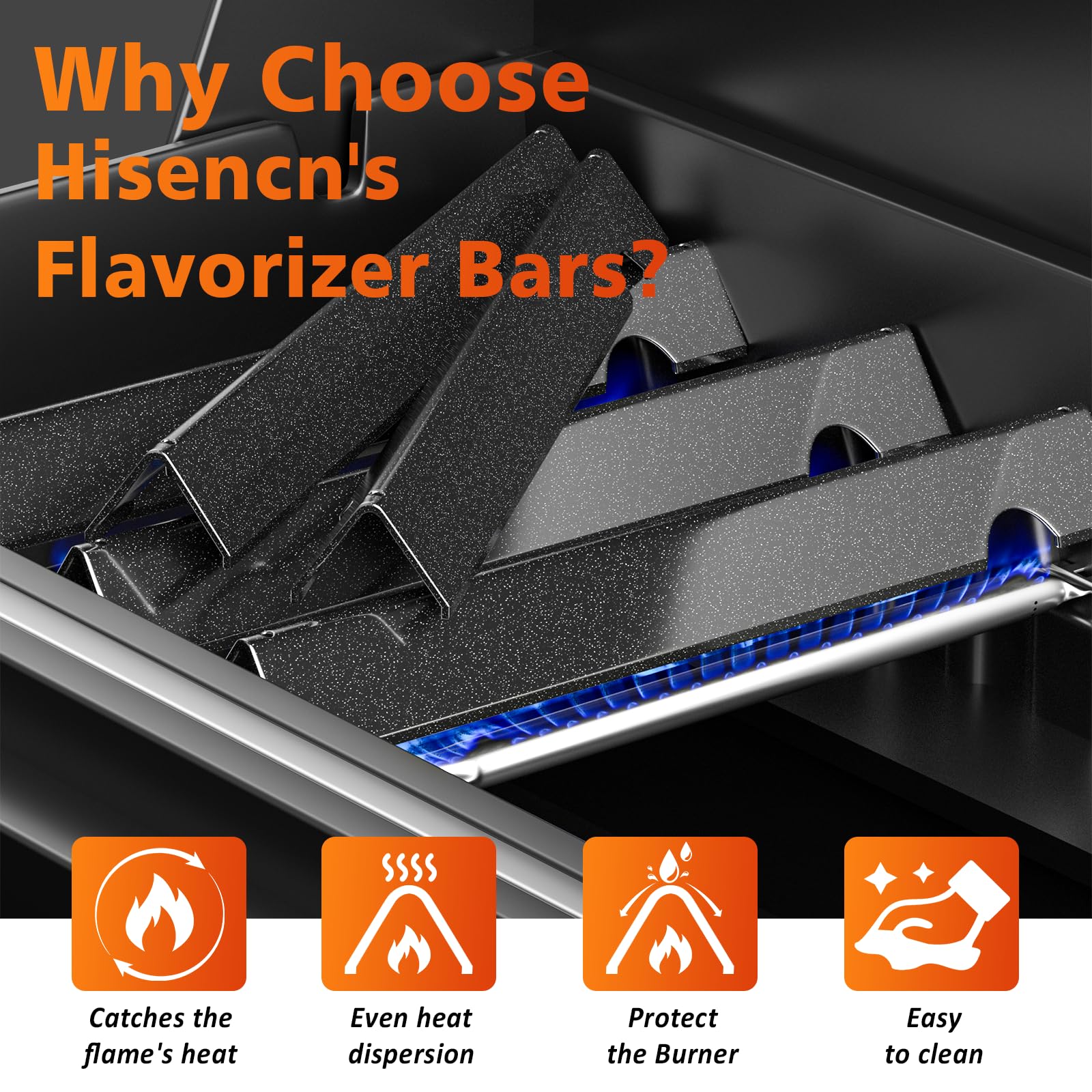 Flavorizer Bars für Weber Genesis II 300 Serie, Genesis II E310, E315, E335 (2017 und neuer) Gasgrills, Ersatz für Weber 66032