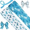 Teal Wired Edge Ribbon for Wreath Bows – Ovarian Cancer Cervical Cancer Sexual Assault Awareness Decorative Ribbon for Charity Events DIY Crafting Gift Wrapping Fundraising Social Decor