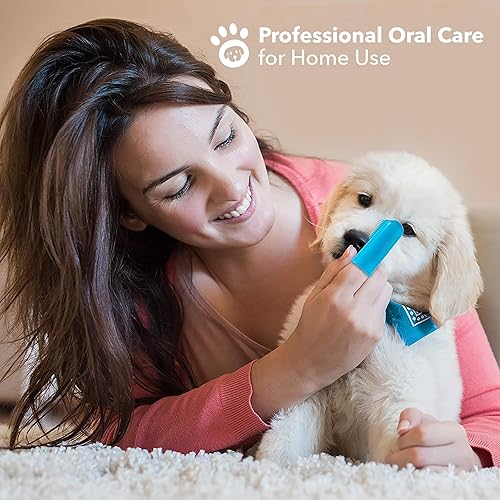 Miniatura 7 de BOSHEL Cepillo de dientes de 8 piezas para perros, kit de cepillo de dientes para perros, incluye 6 cerdas de silicona + 2 cepillos de dientes de