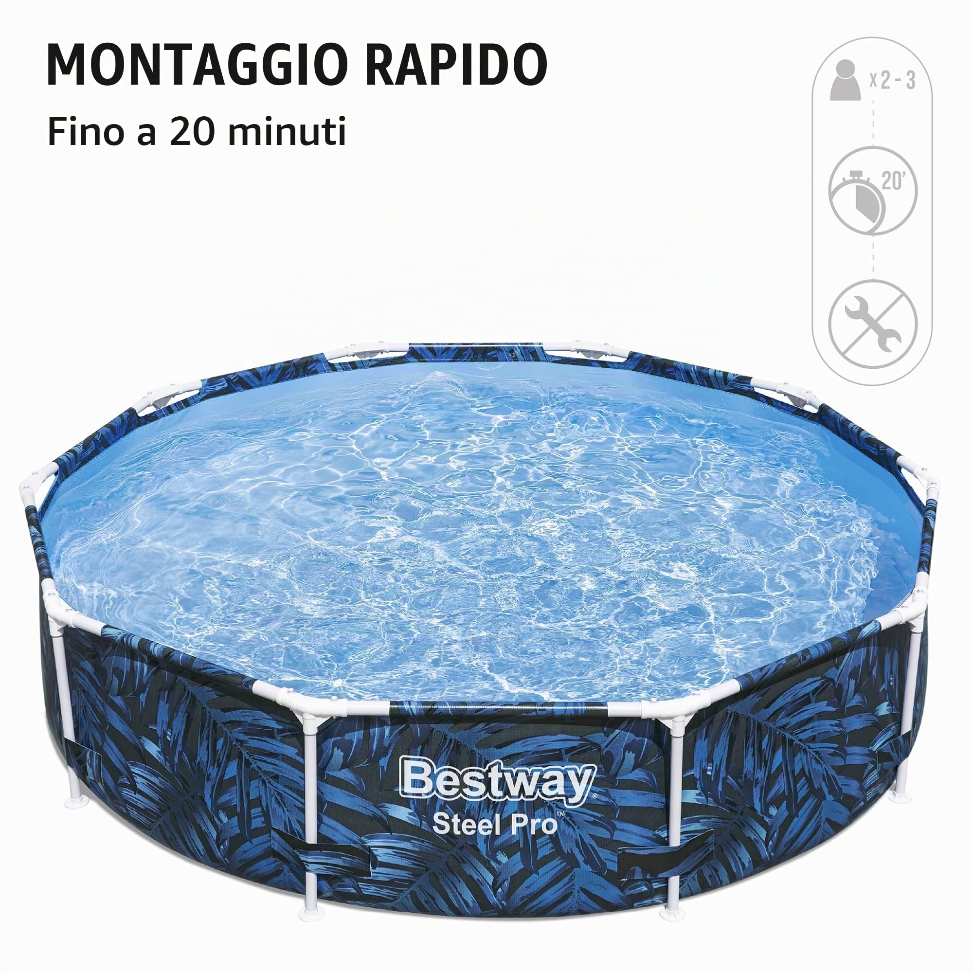 Bestway 56985 Set piscina fuori terra Steel Pro da 305x66 cm