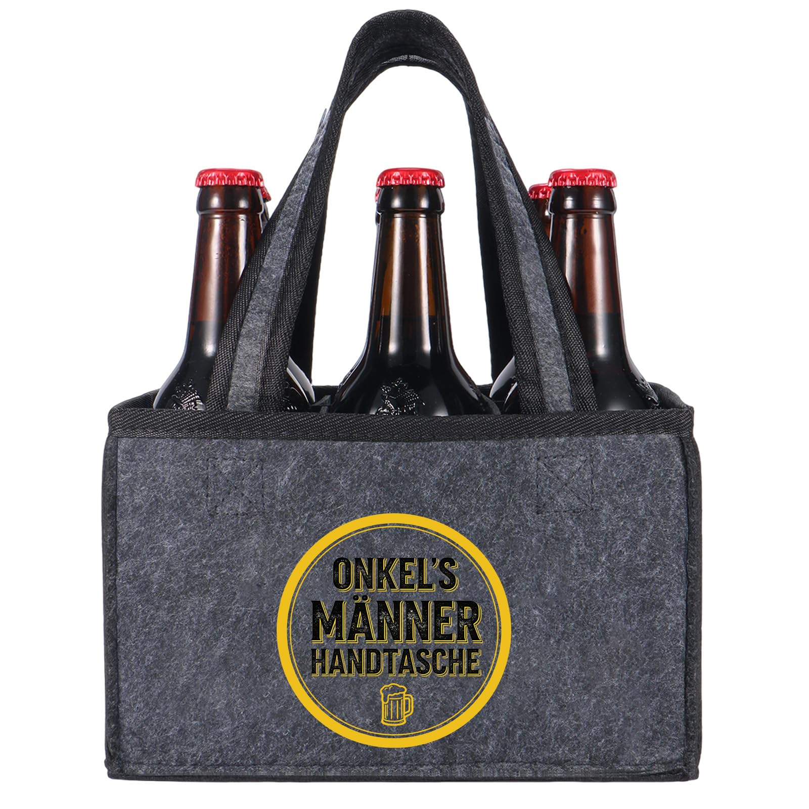 KHstylehoo Bier Geschenke für Männer Geburtstag, Tragetasche Männerhandtasche Bier, Lustige Personalisierte Geschenke Männer