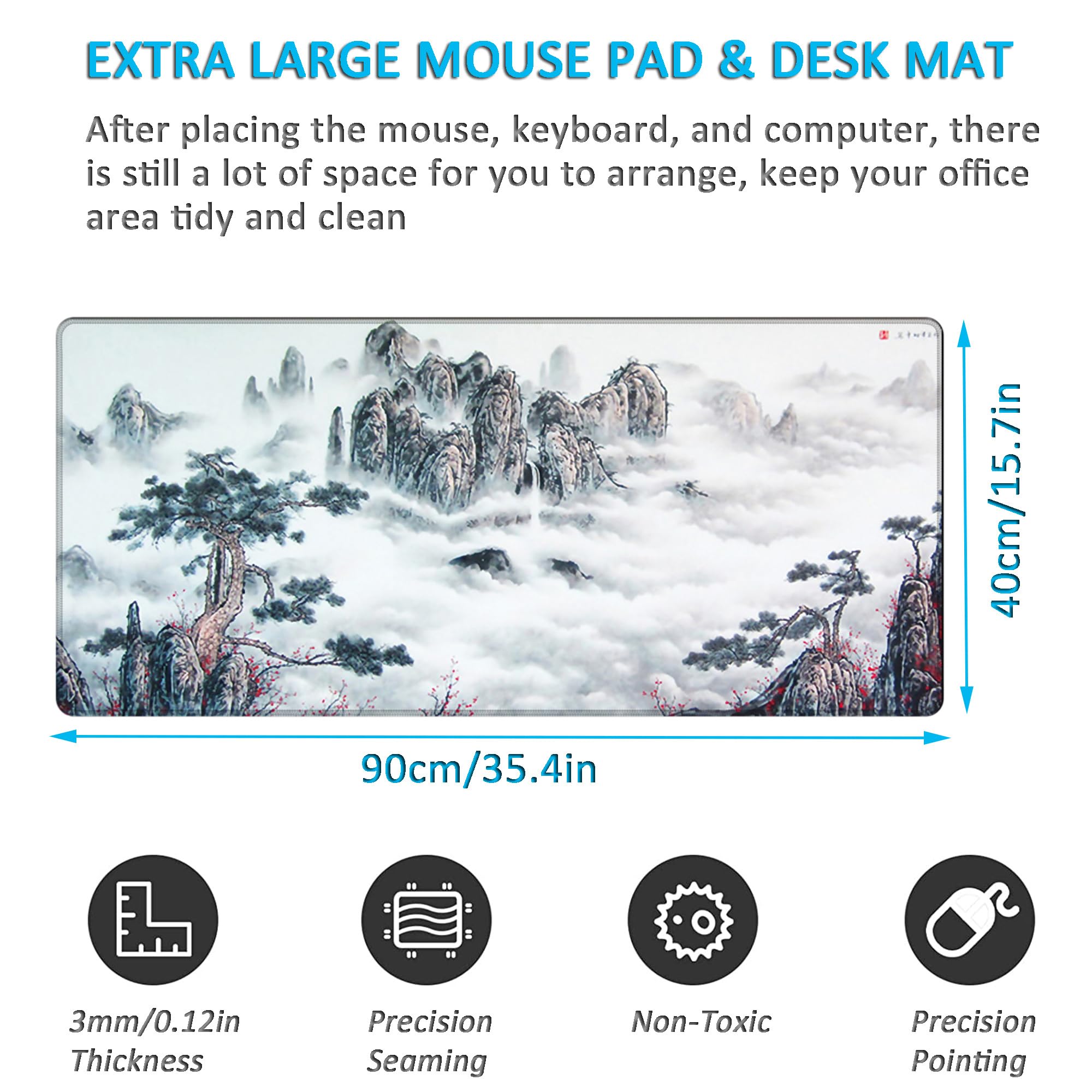 LL-COEUR XXL Computer Laptop Mouse Pad Gaming Play