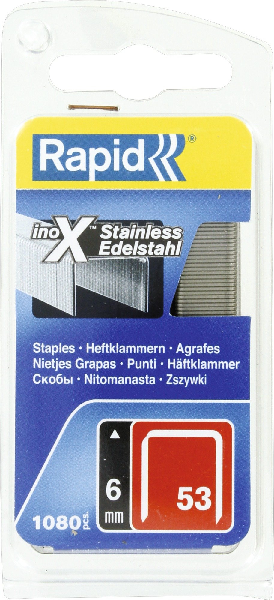 1, N ° 53 Rapid Agraf, yükseklik: 6 mm, 1080 adet