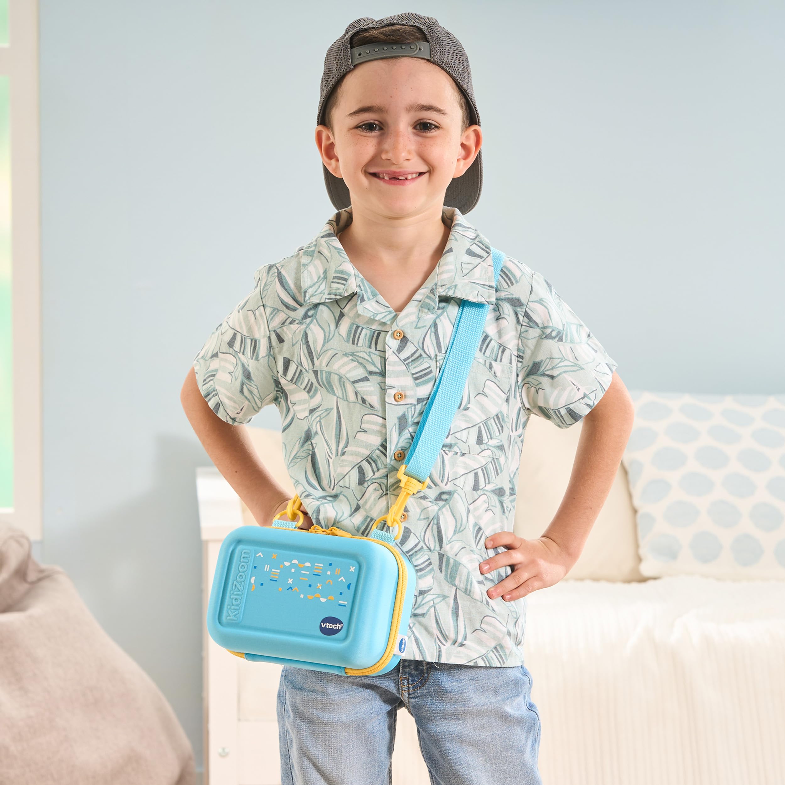 VTech KidiZoom Duo Pro Bundle z bezpłatną torbą – tylko na krótki czas – aparat dziecięcy z 2 kamerami, funkcją zdjęć i wideo, grania, odtwarzaczem muzyki i wieloma innymi, niebieski