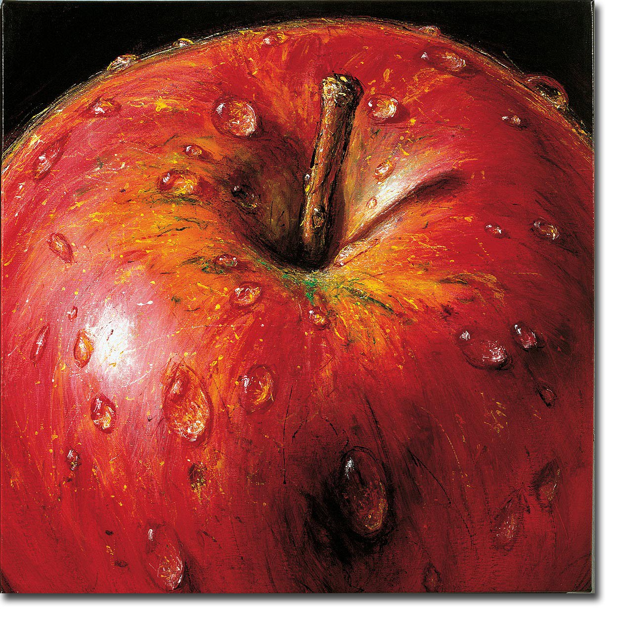 Apple by Alma'Ch Premium Gallery-Wrapped Canvas Giclee Art (30 in x 30 in, Ready to Hang)