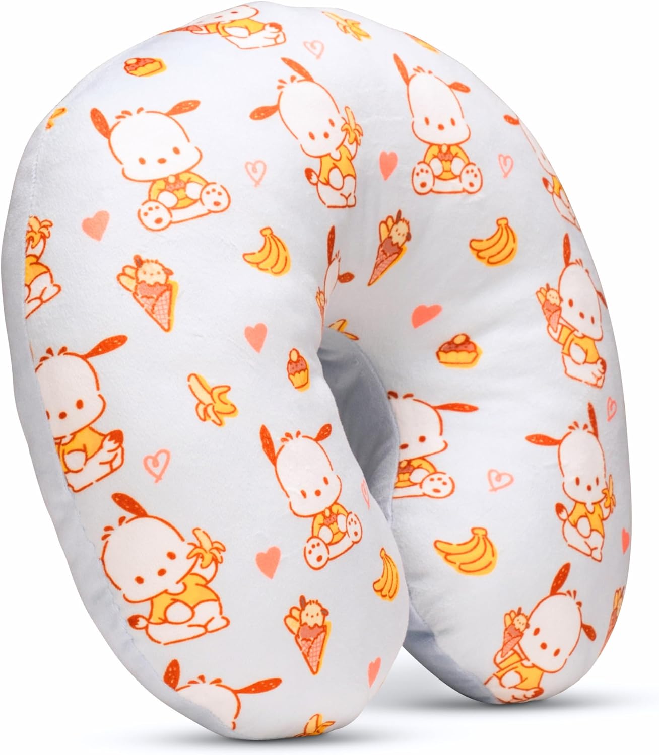 Pochacco Neck Pillow, Super Soft Travel Accessories for Airplane, Car Rides, and Home, Sanrio Gift for Kids & Adults, (Officially Licensed Product) By Franco