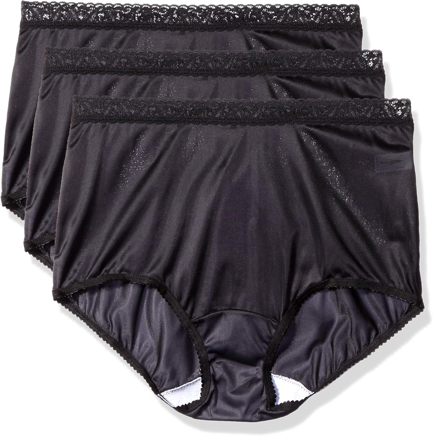 Shadowline Women's PantiesLow Rise Nylon Brief (3 Pack) at Amazon