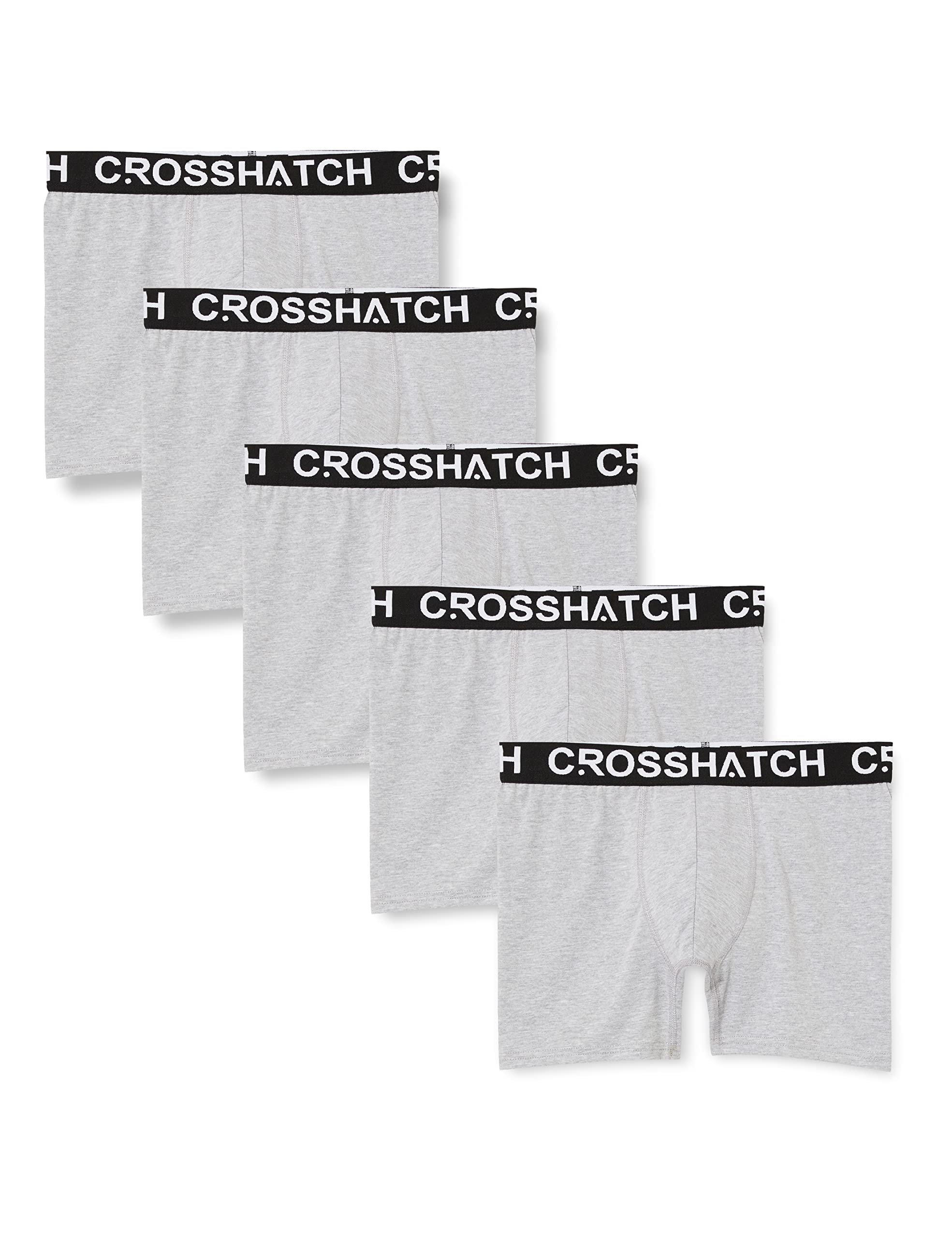 Crosshatch Mens Boxers Shorts Multipack Underwear Gift Set Colour Mens Trunk Boxers(XL/Grey Marl)
