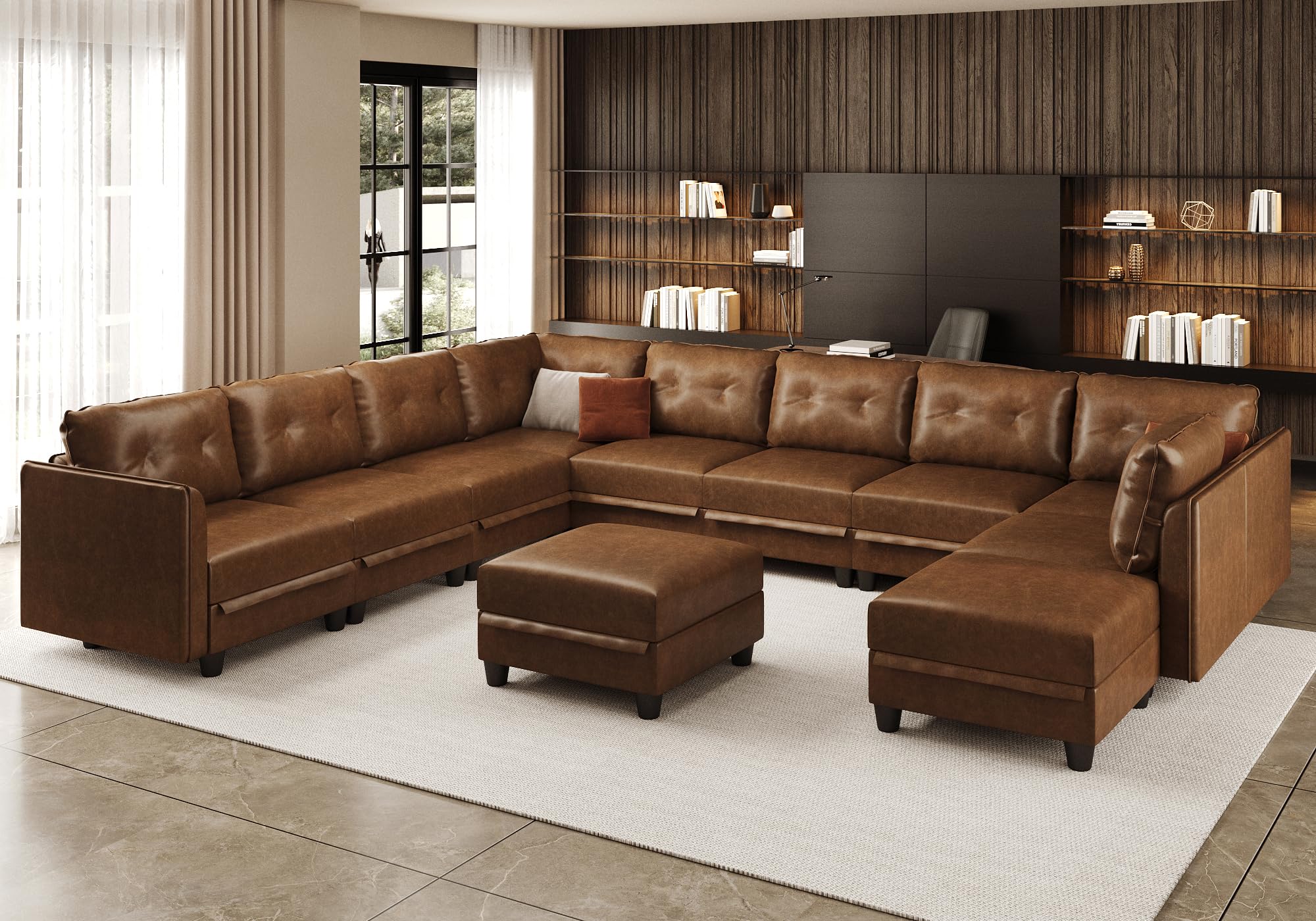 LLappuil Faux Leather Modular Sofa