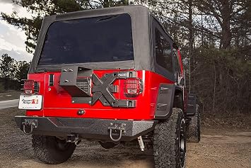 Rugged Ridge Spartacus Tire Carrier Wheel Mount | Black, Heavy Duty | 11546.62 | Fits 1987-2006 Jeep Wrangler YJ/TJ