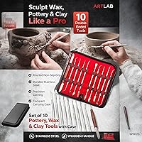 Vista 2 de Juego de herramientas de tallado de cera de alta calidad, herramientas de escultura de cera y arcilla de acero inoxidable, herramientas