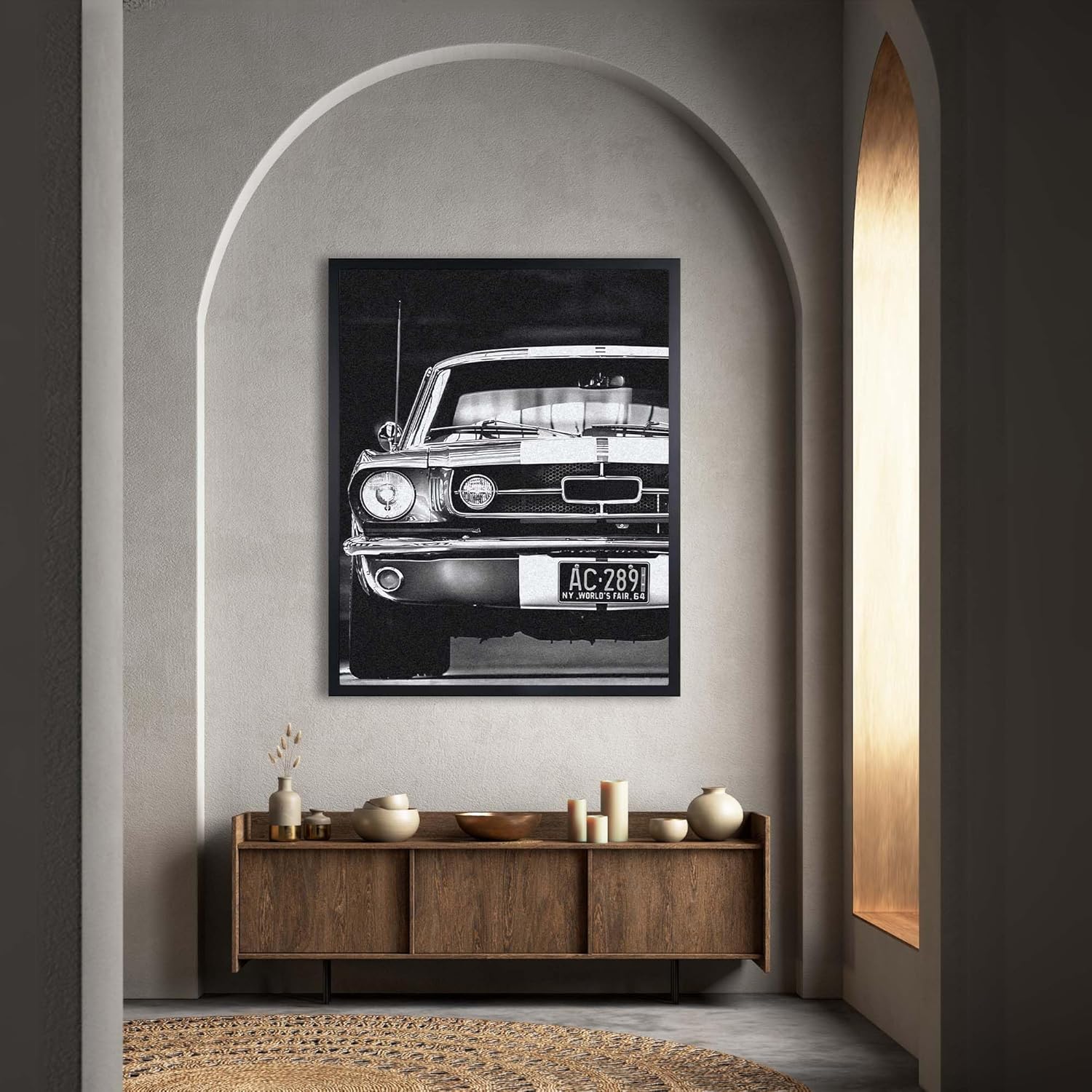 InkFlow Posters Vintage Car Photography Poster - Classic Car Art Print for Automobile Enthusiasts, Retro Wall Decor for Home, Office, and Car Lovers - 16x20 Unframed Canvas Print