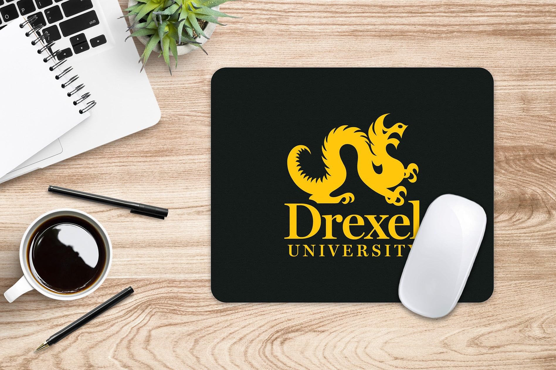 Mouse Pad, Fabric, Drexel University Standard/Floral Pink