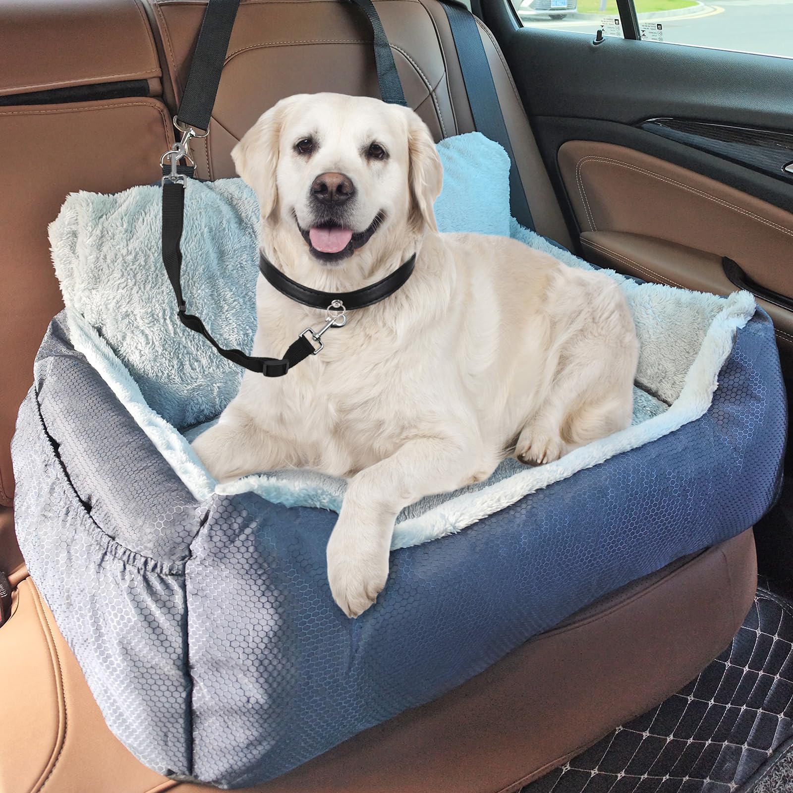 UIIAIOUIAIO Dog Car Seat for Medium Dogs or 2 Small Dogs, Detachable