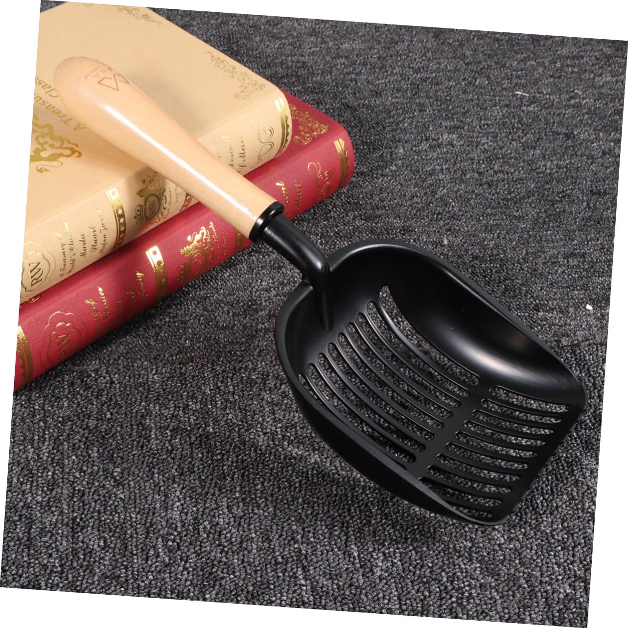 LIOOBO 1pc Cat Litter Shovel para Cleaning for Kittens Cat Litter Scooper Sand Supplies Integrated Shovel Cat Litter Pet Scoops Litter Scoop Metal Cat Poop Scooper Metal Cat Scooper Black