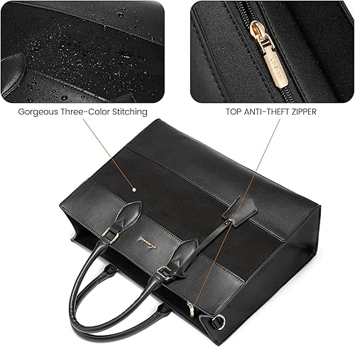 Miniatura 6 de LOVEVOOK Bolsa de mano para laptop para mujer, bolsa de trabajo, oficina, maletín para computadora con bolso de mano