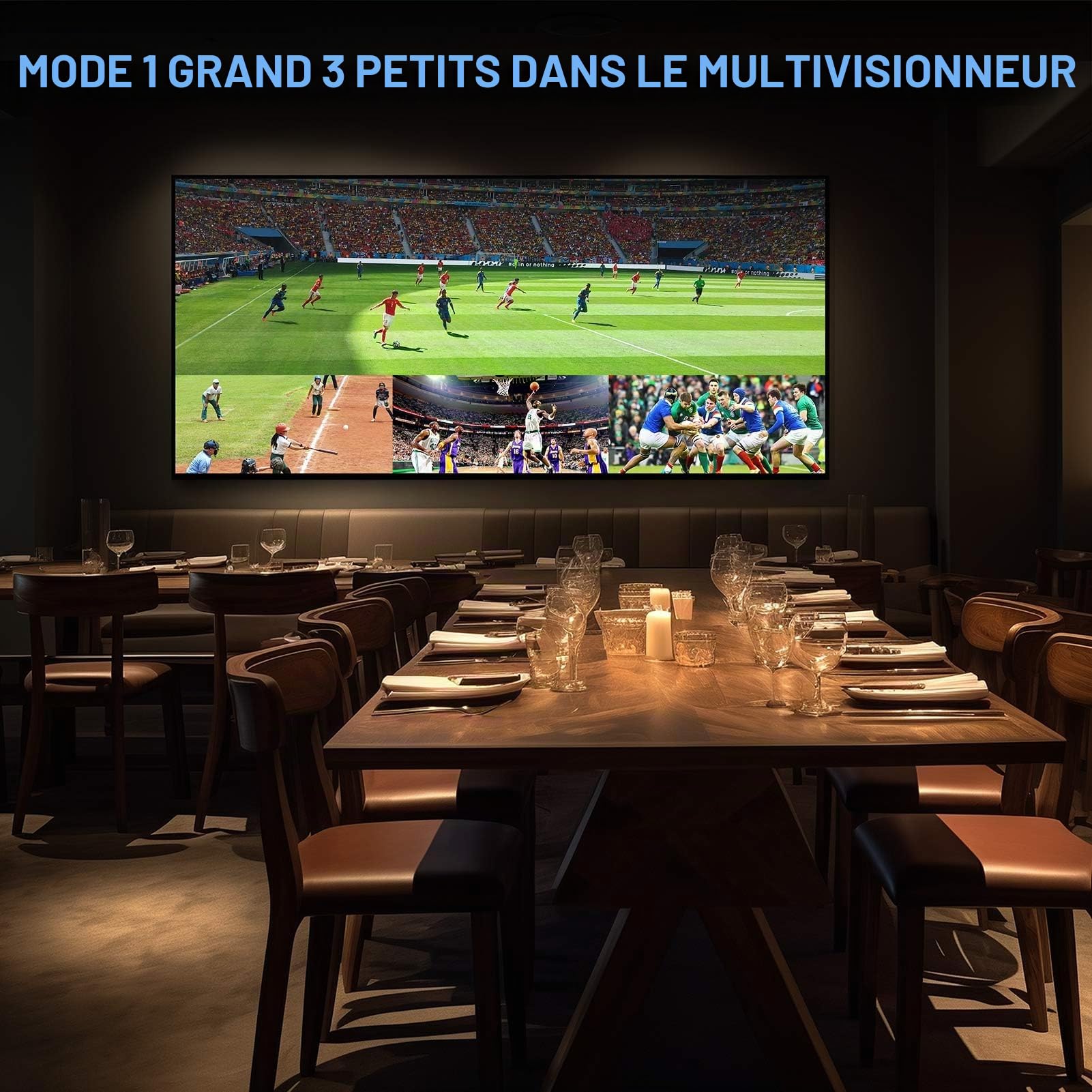 Commutateur HDMI Multiviewer 4x1 avec PIP, Portta Quad Multi Viewer Commutateur sans Couture 4 en 1 avec Toslink, Sortie Audio 3,5 mm Prise en Charge 1080p 60 Hz, 6 Modes de visualisation,