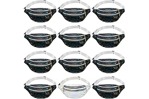 12-Pack Space-Saving Bulk Fanny Packs for Bachelorette Parties and Weddings