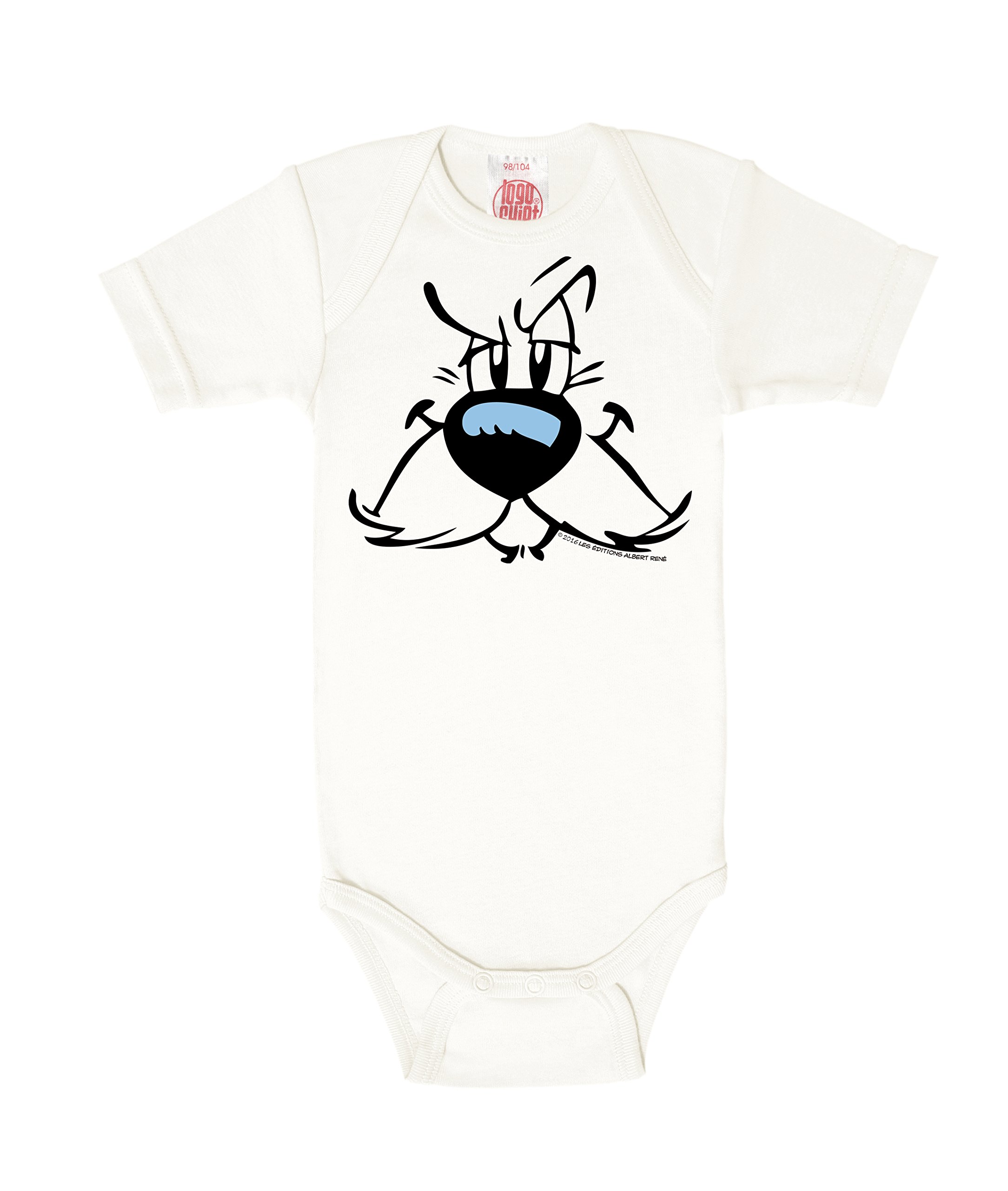 Logoshirt® Astérix Le Gaulois I Idefix I Visage I Body pour bébé I Manches Courtes I Design Original sous Licence