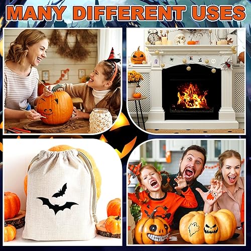 Miniatura 5 de 80 piezas de 3 x 3 pulgadas de Halloween reutilizables de plástico para manualidades, proyectos de arte, pintura de madera, suelo, tela, muebles,