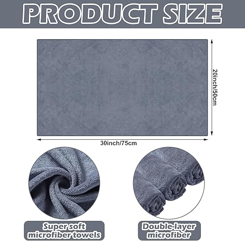 Miniatura 9 de SmoothNovelty 10 paños de limpieza de microfibra extra grandes de 30 x 20 pulgadas, toalla de microfibra grande para piso, reutilizable, lavable,