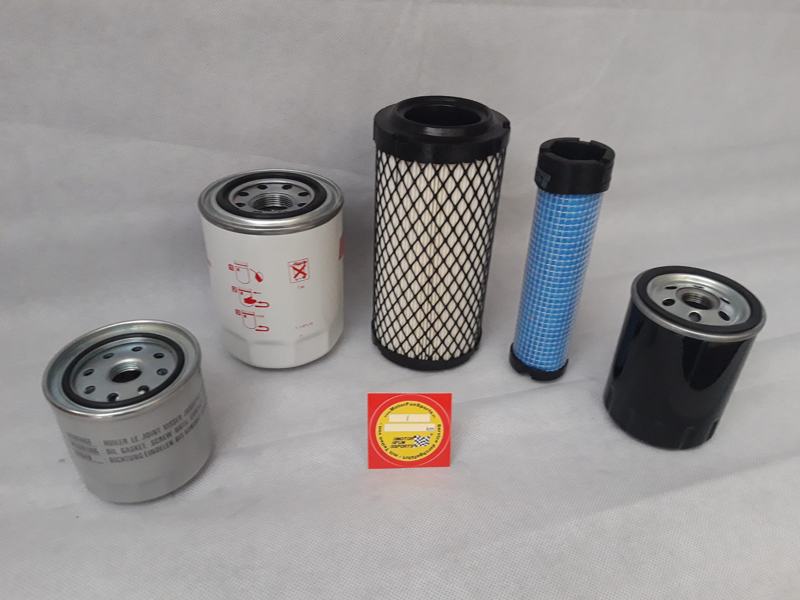 Set filtro (grande) compatibile con Kobelco SK015 con motore 103-10 filtro olio, filtro aria, filtro carburante, filtro idraulico