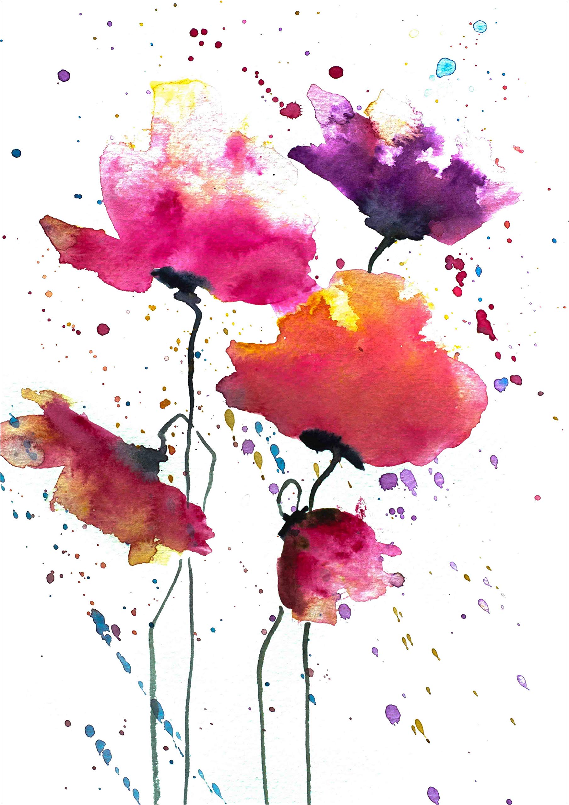 Estoralis Flores y Plantas | Estor Enrollable Diseño Moderno | Translúcido Estampado Digital | Modelo F-3135 | 130 x 180 cm (Ancho/Alto) Tamaño Tela 147 x 175 cm | Estores para Ventanas y Puertas