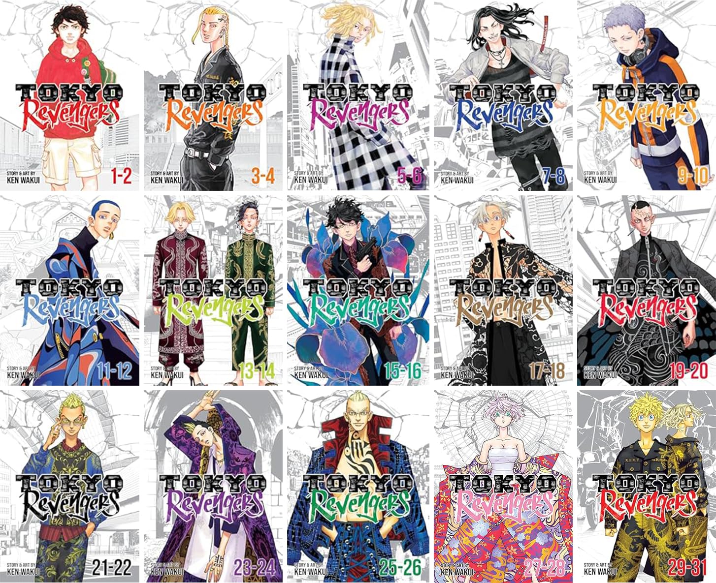 Tokyo Revengers Omnibus Edition 3-book Manga Set Vol 1-6 by Ken Wakui