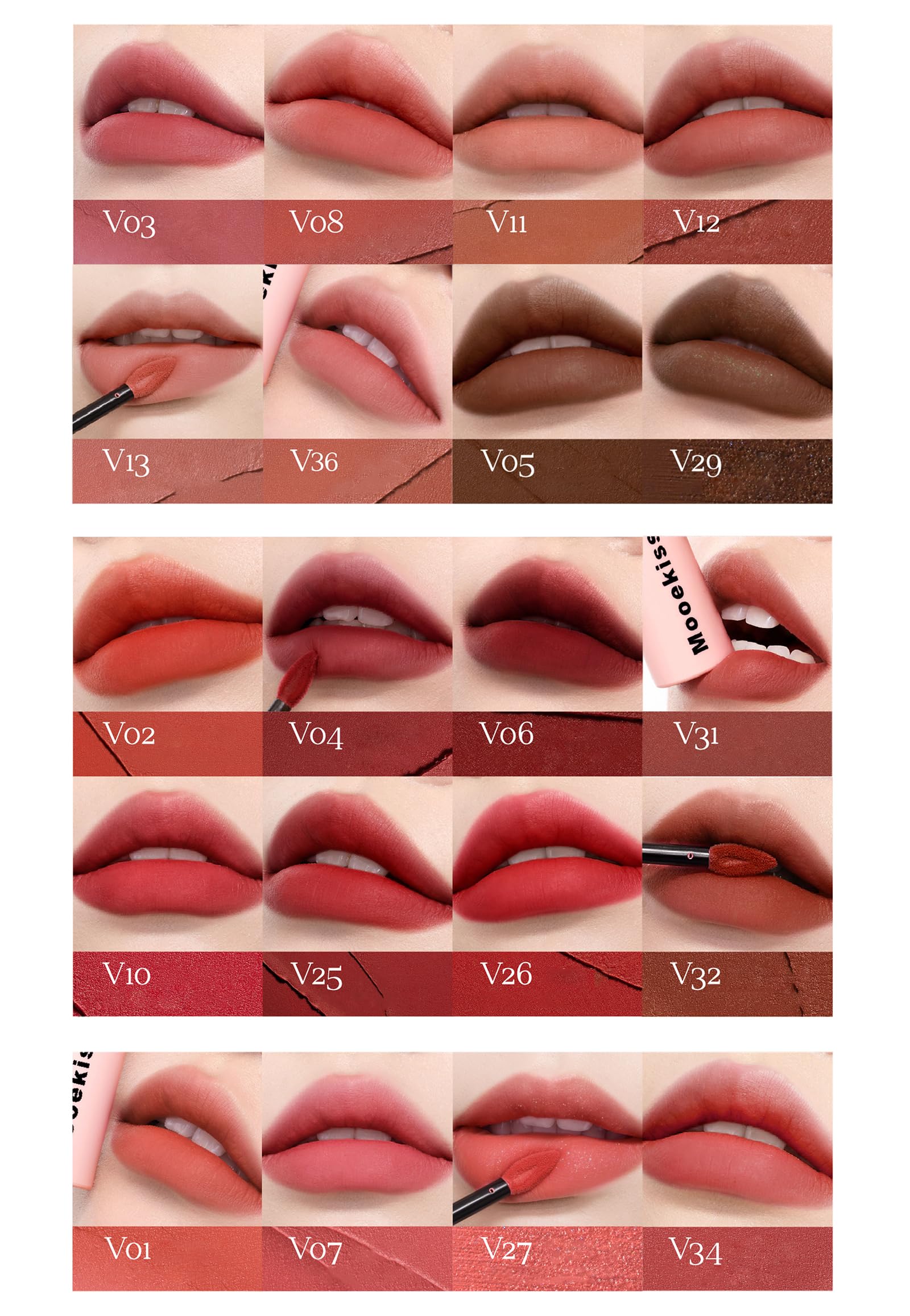 Amazon | Mooekiss マットリップグロス 落ちないリップ 乾燥しない