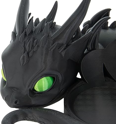 Miniatura 5 de Costume Wizard Soporte Dragon para Echo Dot 4ª/5ª generación, 3D impreso Dragon Yaxa Echo Altavoces de escritorio, soporte para Echo Dot 5ª Negro