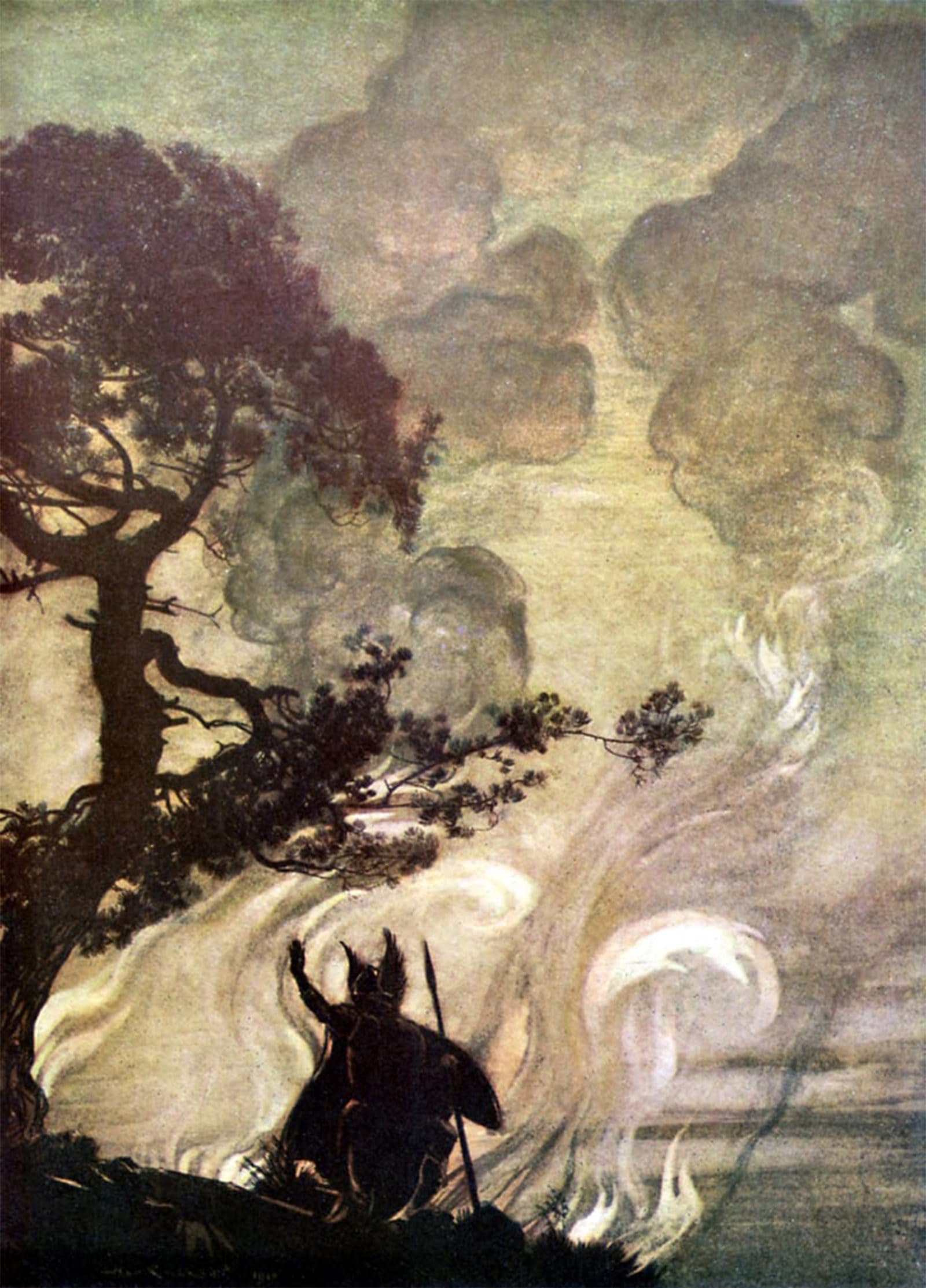 POSTERIIk Famous Print Pop Art Wall Art Graffiti the Valkyrie Die Walküre by Arthur Rackham Art Prints for Home Decor 60x90cm