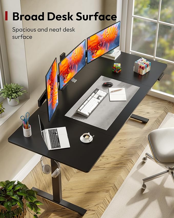 Escritorio Ajustable Electrico Standing Desk 180x81 cm Negro miniatura 5