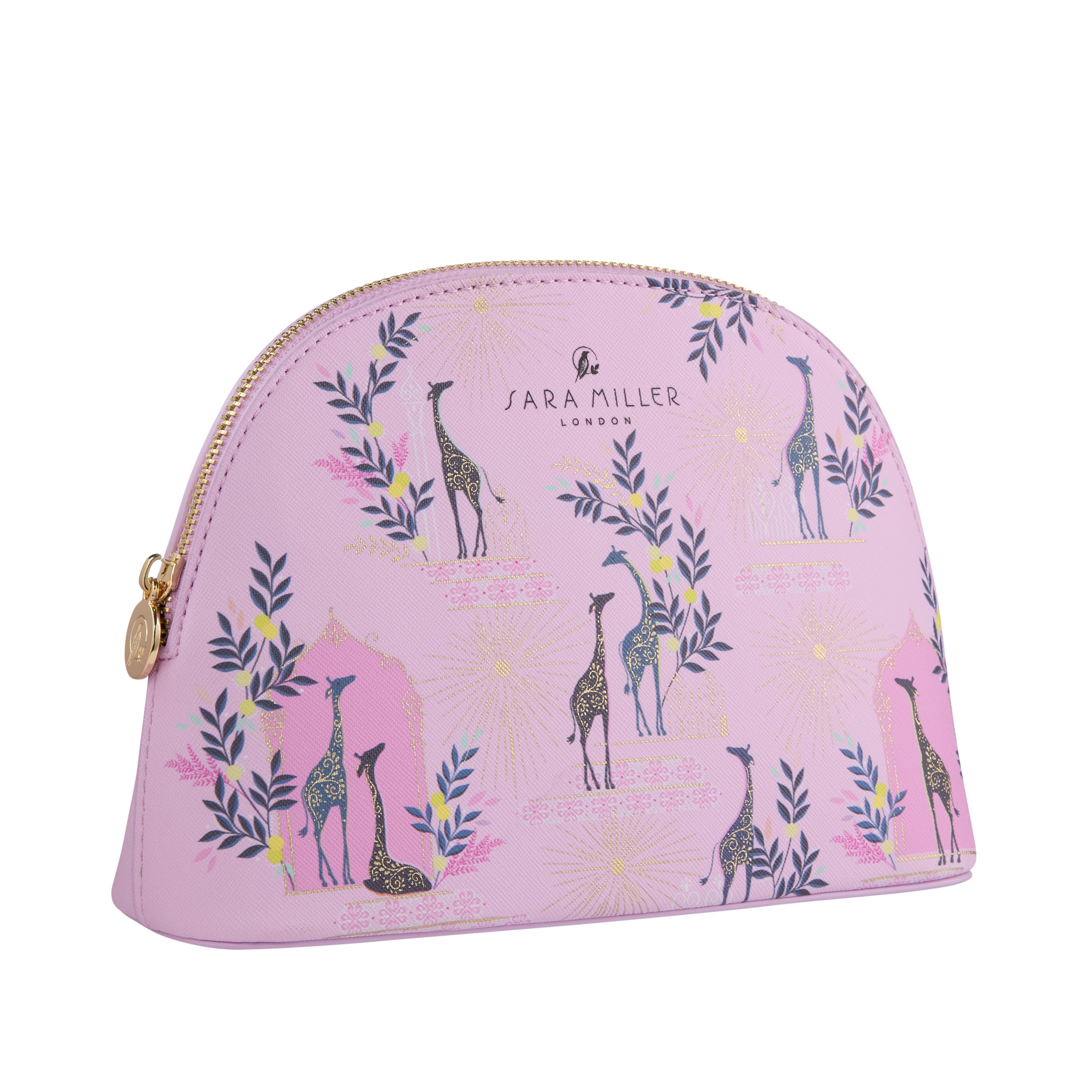 Sara Miller London Cosmetic Bag, Medium Zip Pull Toiletry, Makeup Organiser, Travel Size, Vegan and Cruelty Friendly
