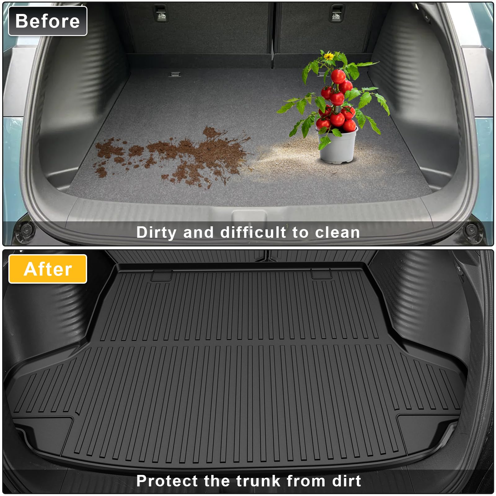Custom All-Weather Floor Mats & Cargo Liner Set For 2023-2026 Honda HR-V & Acura ADX (5-Piece, Black TPE)