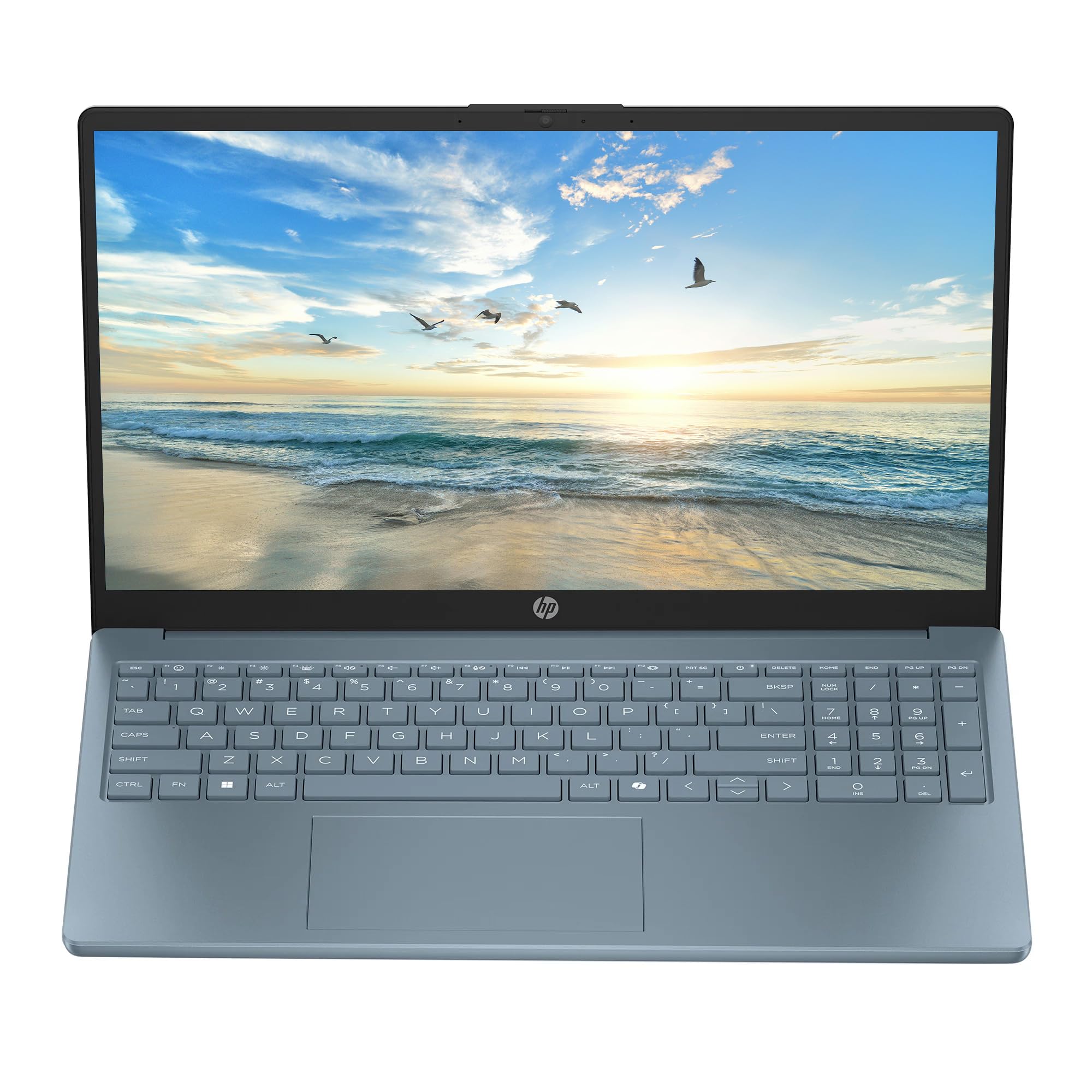 HP 15.6" Business Laptop with Microsoft Office 365, 1.1TB Storage (128GB UFS + 1TB OneDrive), 16GB RAM, Quad-Cores Intel Processor, Windows 11, PLUSERA Earphones & 8-in-1 Hub Included, Moonlight Blue