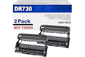 2 Pack DR730 Drum Units for Brother MFC-L2750DW HL-L2370DW MFC-L2710DW HL-L2350DW DCP-L2550DW (DR-730)