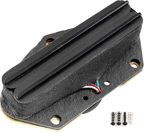 Miniatura 8 de Artec TRA73C Alnico 5 Hot Rail Tele Pickup Single Coil Size Humbucker Bridge Pickup 12K para Fender Telecaster guitarra eléctrica, riel cromado