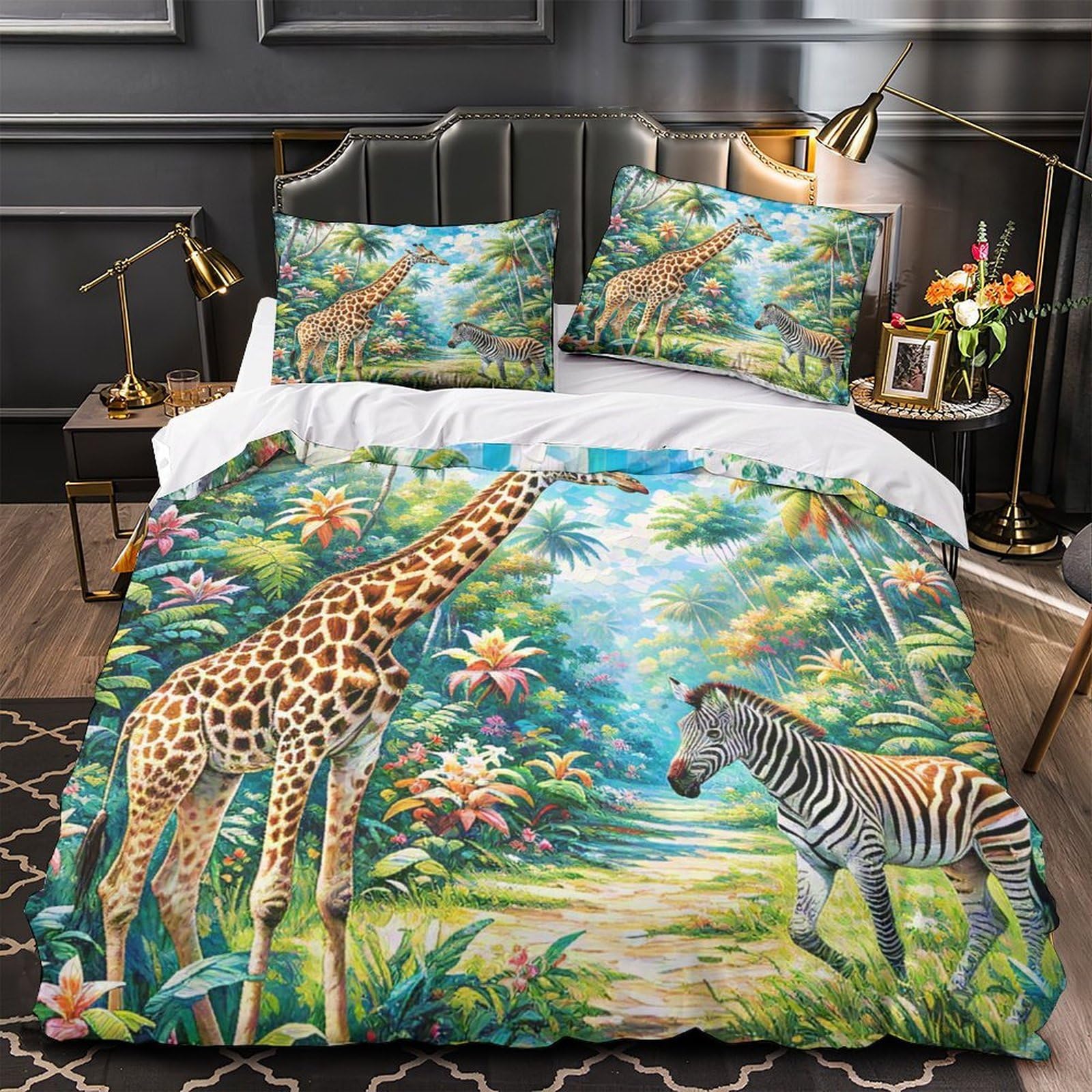 Housse de couette pain d'épice microfibre confortable pour adulte