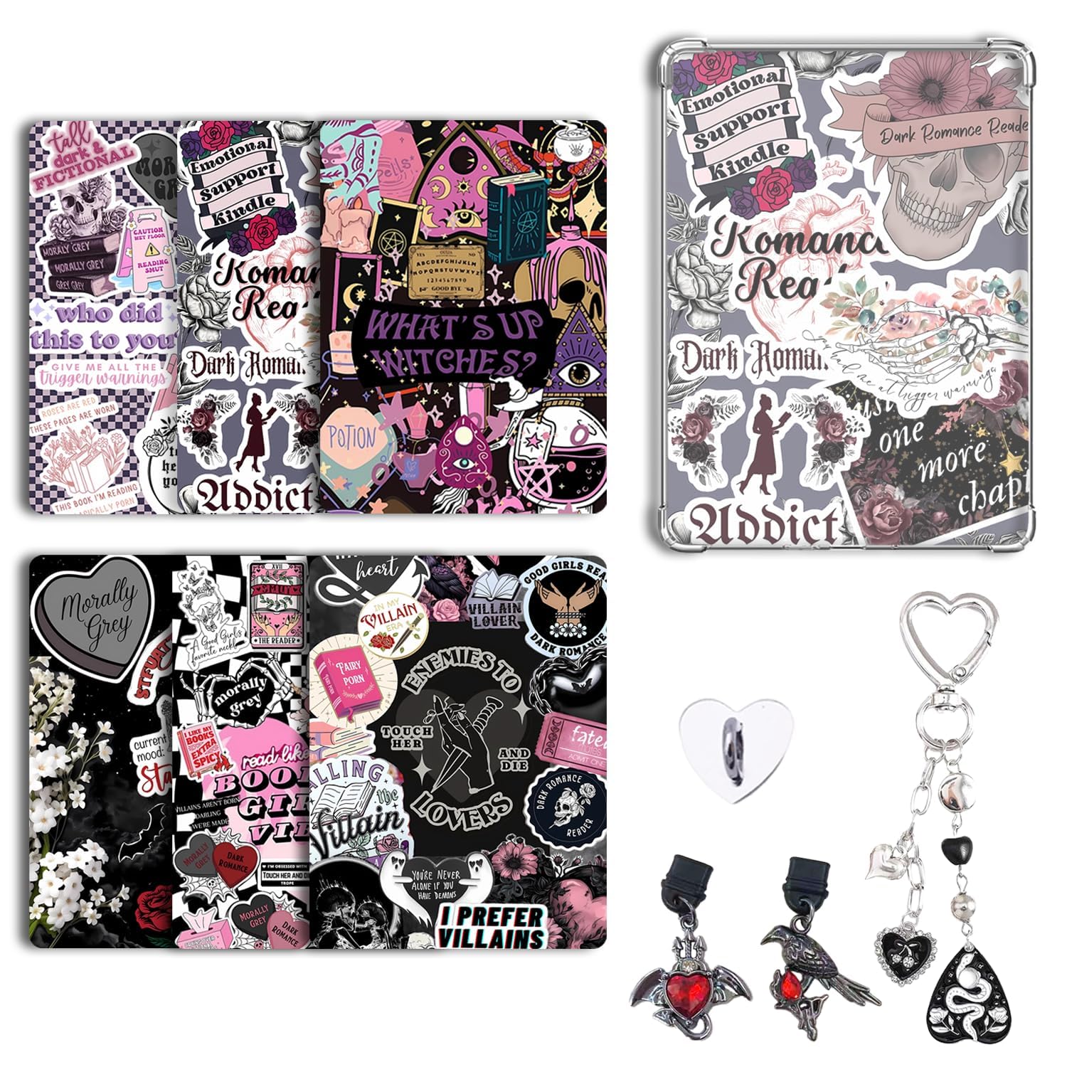 6 Inserts for E-Reader Cases and 2 USB-C Tags 6.8" x 4.8" Cardboard Inserts Compatible with Paperwhite Colorsoft 11th/12th Generation (Style-C, 6.8" x 4.8")