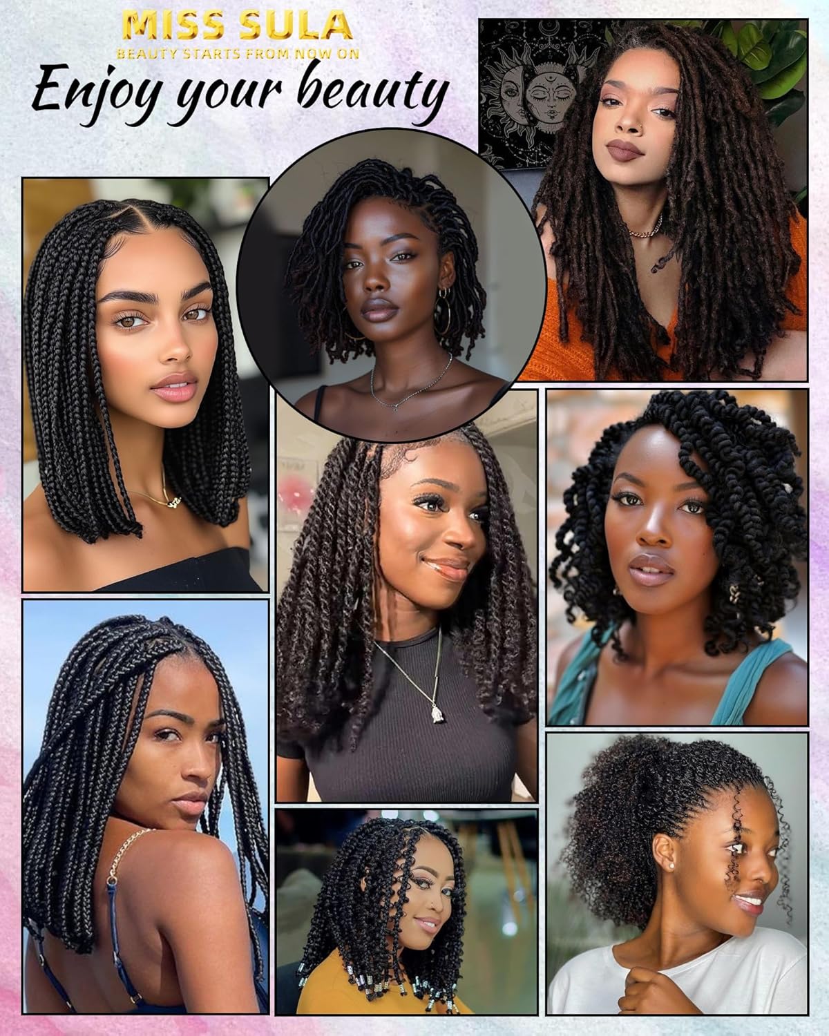 Afro Kinkys Bulk Human Hair Extensions,Kinky-Curly Real Human Hair for Dreadlocks/Locs Repair, Twist & Braid, Crochet Human Braiding Hair Bundles, Natural Black, 16 Inches 1 Pack